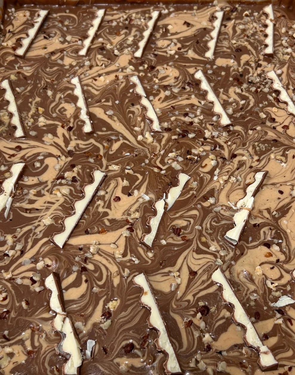 White Chocolate Hazelnut & Kinder Millionaire Cookie Piece